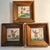 Three unique vintage hand painted Spanish folk art tiles in wood frames. Artistic design inspired by Spanish culture. Tile...