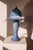 Pâte De Verre Mushroom Table Lamp in Blue-Speckled Glass, France, 1980s For Sale - Image 3 of 9
