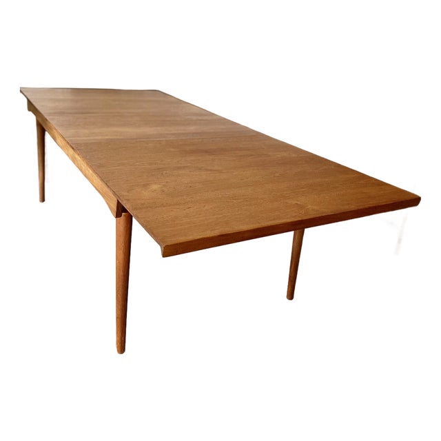 1960s Finn Juhl for France & Son Anish MCM Dining Table W Extension For Sale