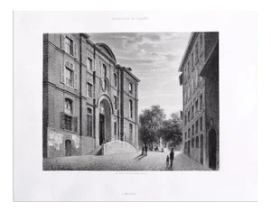 Antonio Fontanesi, The Interior of Geneve, Lithograph, 19th Century