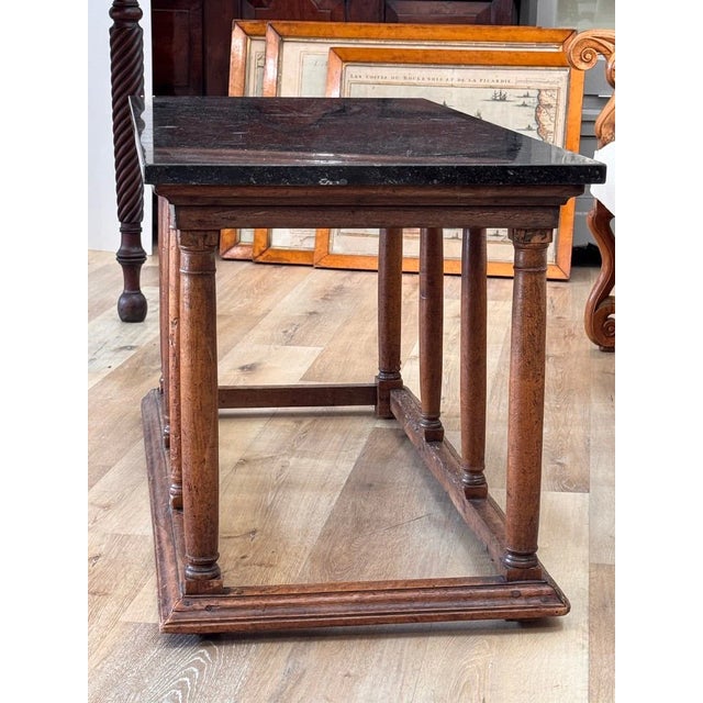 Brown A Baroque Walnut and Marble Coffee or Low Table, 17th Century For Sale - Image 8 of 8