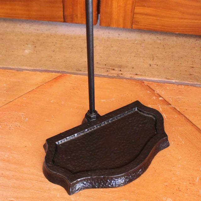 Cast Iron and Brass Antique Fire Tool Stand For Sale - Image 4 of 9