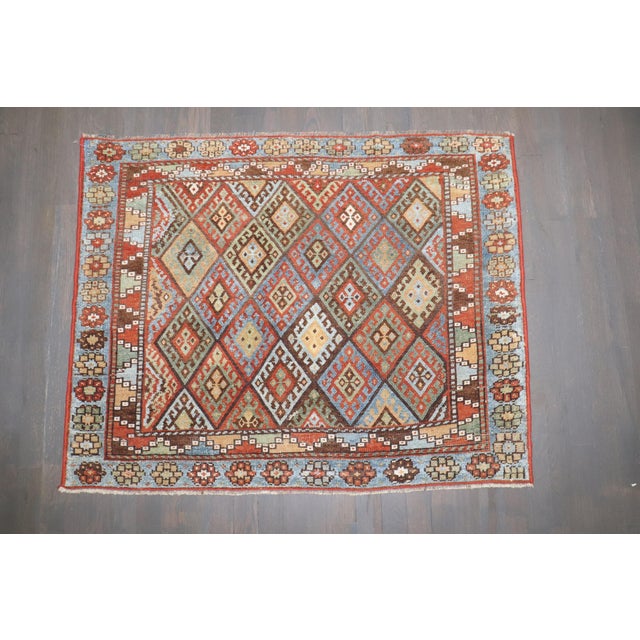 Early 20th Century Early 20th Century Zabihi Collection Colorful Tribal Jaff Kurd Mini Rug - 2'11" x 3'8" For Sale - Image 5 of 7