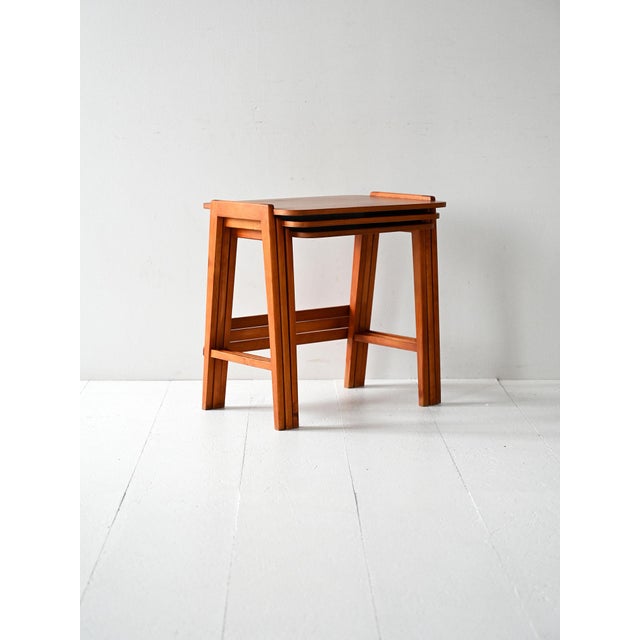Vintage Scandinavian Nesting Tables, 1960s, Set of 3 For Sale - Image 4 of 8