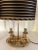 Mid 20th Century Brass Dolphin Bouillotte Lamps with Custom Silk Shades - A Pair For Sale - Image 11 of 13