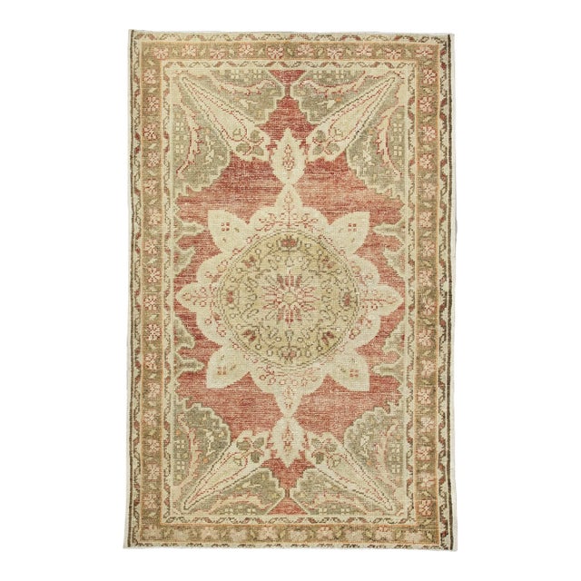 Vintage Turkish Rug 4' x 6'3" For Sale