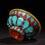 Tibetan/Nepalese Style Handmade Amber Butter Bowl — Inlaid Turquoise, Coral & Filigree Metal For Sale In Los Angeles - Image 6 of 9