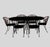 All MCM minimalist style table unmarked Set of 6 Carolina Forge marked chairs Pinecrest pattern in very good condition...