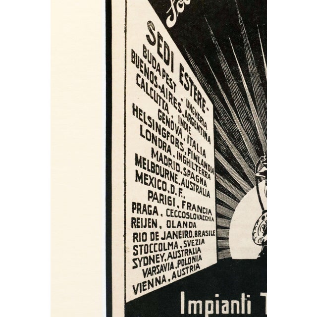 1920s Italian Advertisement, Impianti Telefonici Moderni, Societa Ericsson Italiana (Matted) For Sale - Image 4 of 5