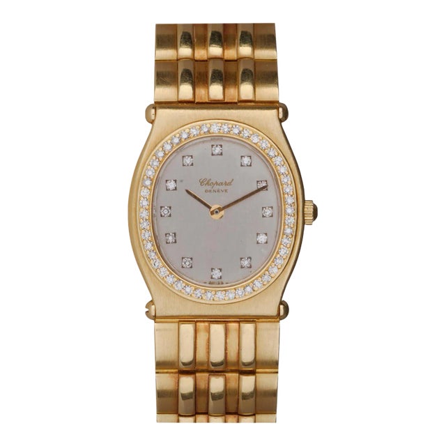 Early 21st Century Chopard Monte Carlo Diamond Ladies 18k Wrist Watch For Sale