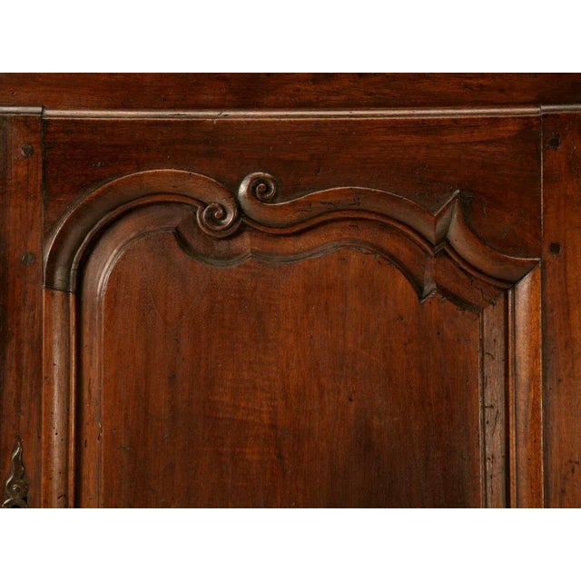 Wood 18th C. French Walnut Louis XV Marble Top Cupboard For Sale - Image 7 of 11