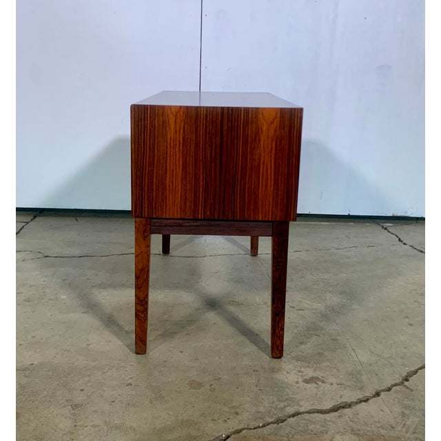 Brown 1960s Attributed to Arne Vodder Two Drawer Entry Chest in Rosewood For Sale - Image 8 of 10