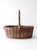 Vintage wicker gathering basket with a generous oval form and beautifully arched handle. The warm woven texture and rich...