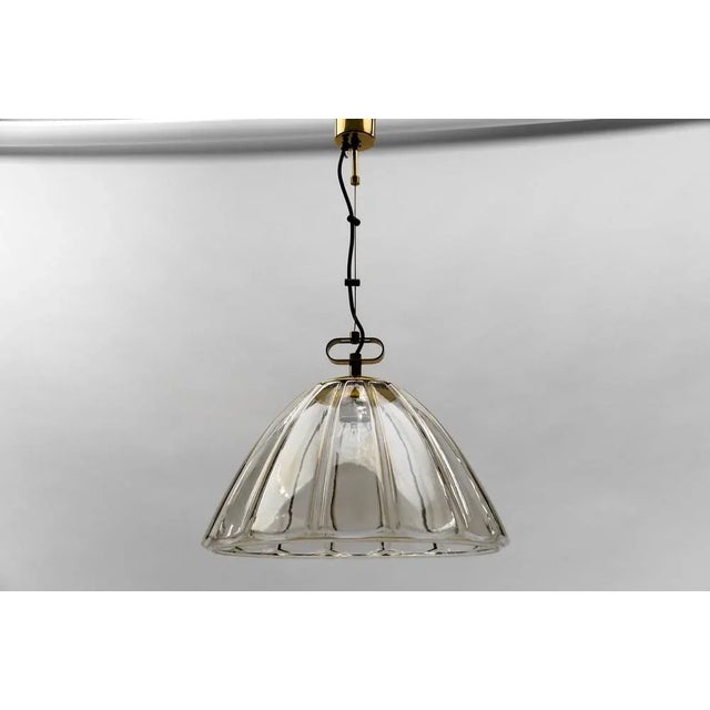 Metal Mid-Century Modern Smoked Glass Pendant Lamp from Limburg, 1960s For Sale - Image 7 of 7