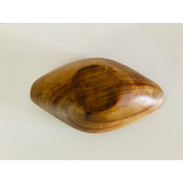 Wood Mid-Century Modern Teak Carved Center-Piece Bowl, Unmarked For Sale - Image 7 of 8