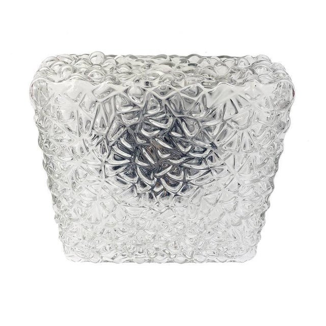 Metal Pebble Glass Flush Mount Fixture by Rupert Nikoll, Austria For Sale - Image 7 of 8