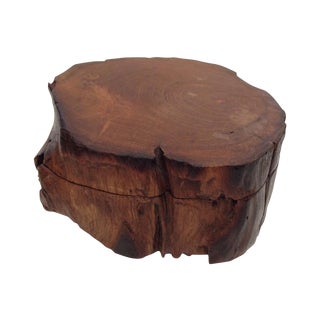 Rustic Wood Natural Log Box For Sale