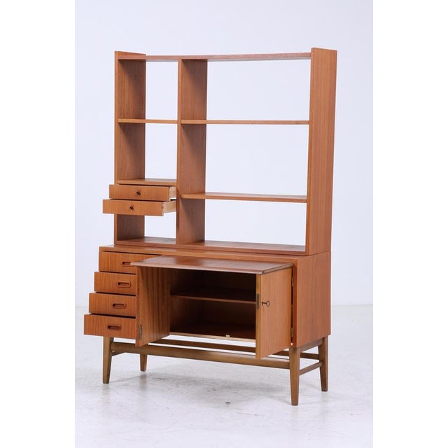 1960s Mid-Century Bookcase with Sliding Doors, 1960s For Sale - Image 5 of 11
