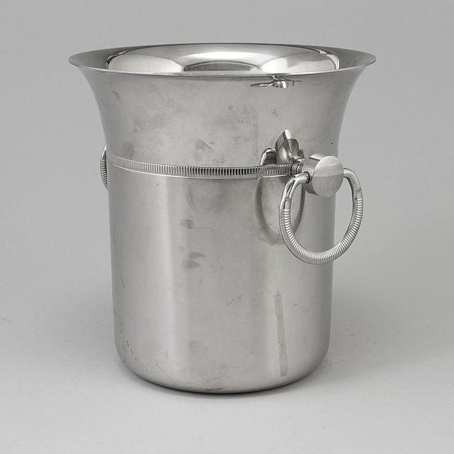 Chrome Jean Couzon Ice Bucket Cooler 1980s For Sale - Image 8 of 9