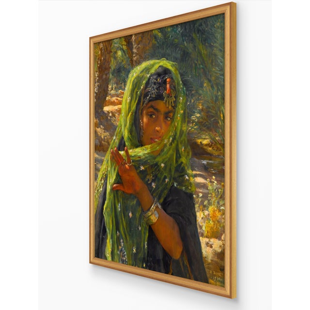 Atelier Aria Lumae Etienne Dinet 1901 Orientalist North African Bedouin Girl Fine Art Gallery Board Print 30 X 40 For Sale - Image 11 of 17