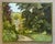 This painting is a lovely depiction of an English cottage among flourishing green trees. I love the details around the...