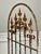 Mid 20th Century Free Standing Wrought Iron Arched Trellis With Weathered White Paint, 20th Century For Sale - Image 5 of 11