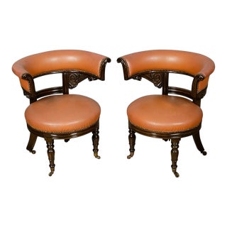 Pair of Regency Style Mahogany Chairs For Sale