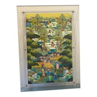20th Century Original Balinese Painting on Canvas For Sale