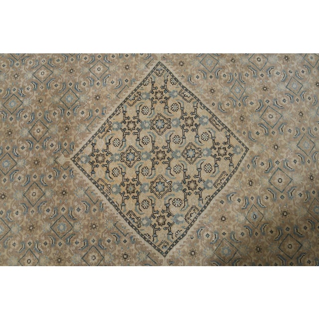 1970s Vintage Persian Handmade Wool Cotton Orange Area Rug For Sale - Image 10 of 11