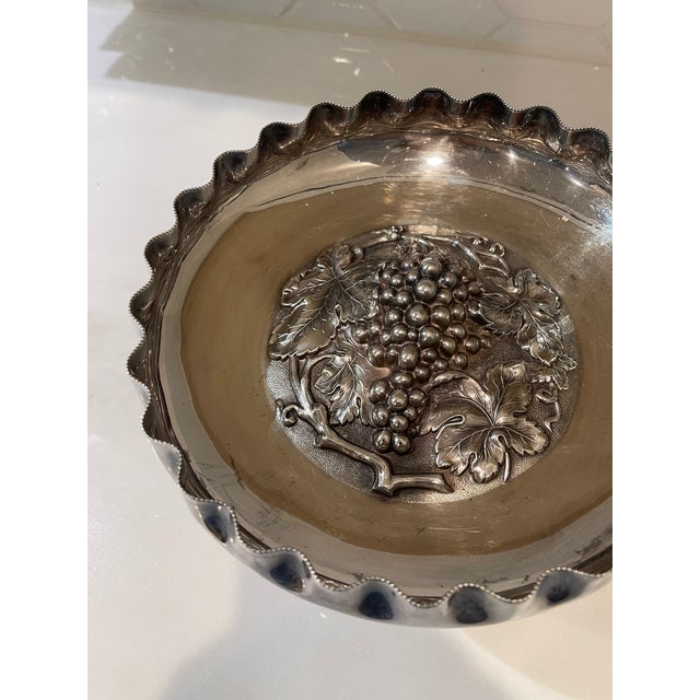 Antique Walker & Hall Sheffield Silverplate Fruit Compote on a Pedestal For Sale In Philadelphia - Image 6 of 6