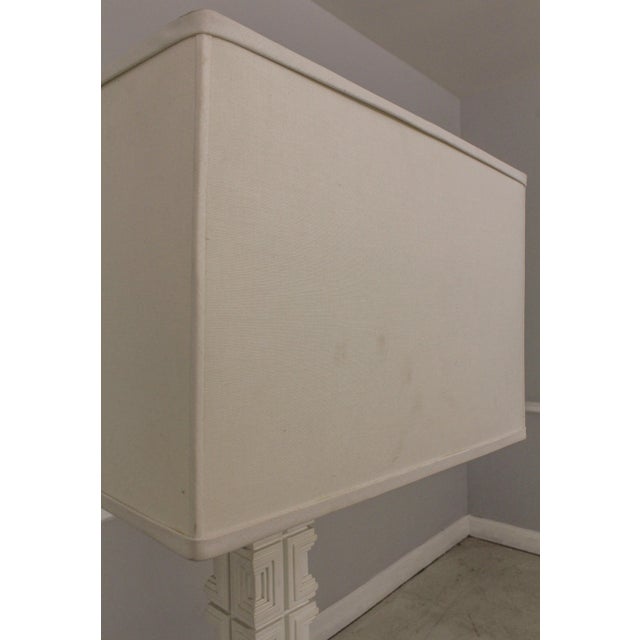White Modern Design White Floor Lamp W. Shade For Sale - Image 8 of 9