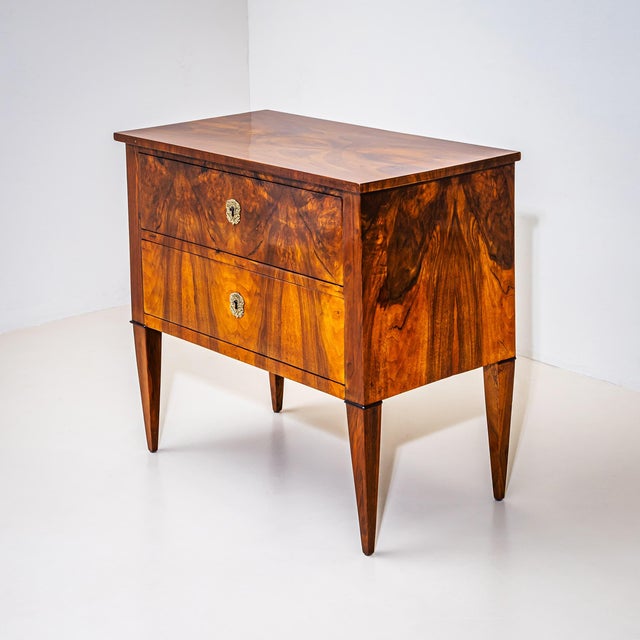 Biedermeier Chest of Drawers in Walnut, Circa 1820 For Sale In New York - Image 6 of 10