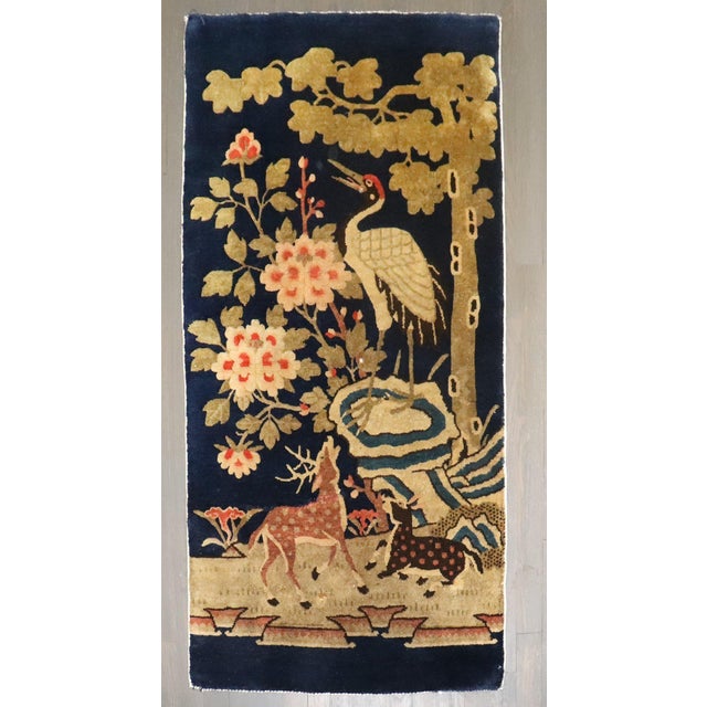 Folk Art Early 20th Century Zabihi Collection Chinese Pictorial Animal Rug - 2'3" x 4'7" For Sale - Image 3 of 6