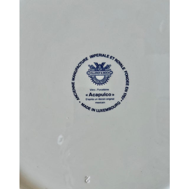 White Acapulco First Edition Round Tray from Villeroy & Boch, 1967 For Sale - Image 8 of 9