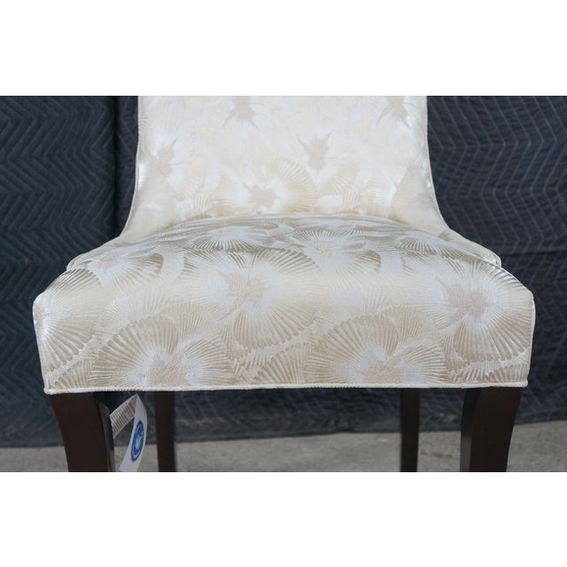 Set of 8 Late 20th Century Art Deco Style Designmaster Nassau Side Chair III Sunburst Upholstery For Sale - Image 6 of 18