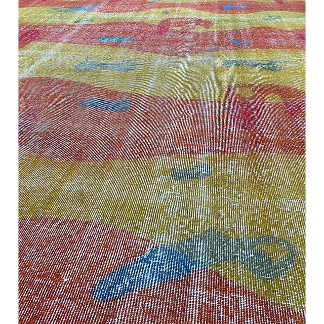 1970s Vintage Zeki Muren Area Rug 7x10 For Sale - Image 9 of 9