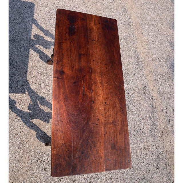 Goat-Shaped Side Table with Lyre-Shaped Feet in Solid Walnut For Sale - Image 10 of 18