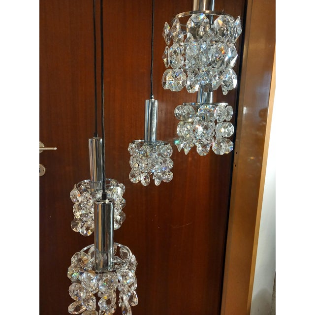 Mid-Century Modern Lead Crystal Cascade Lamp from Bakalowits & Söhne, 1970s For Sale - Image 3 of 18