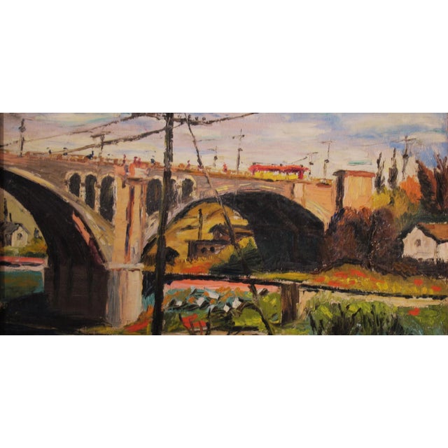 1970s Bert Pumphrey, Under the Bridge, c,1970 For Sale - Image 5 of 11