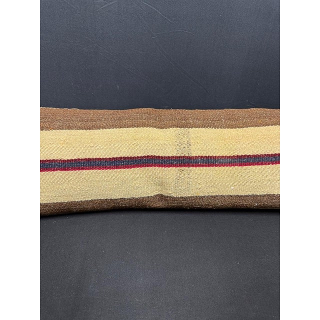 Contemporary Turkish Hemp Pillow Cushion Natural Beige Brown Cushion Cover 12x46 For Sale - Image 3 of 4