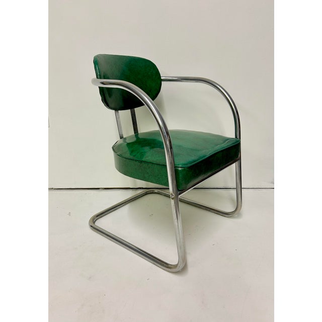 1960s 1960s Vintage Deco Sweeping Arm Lounge Chair by Chromcraft For Sale - Image 5 of 9