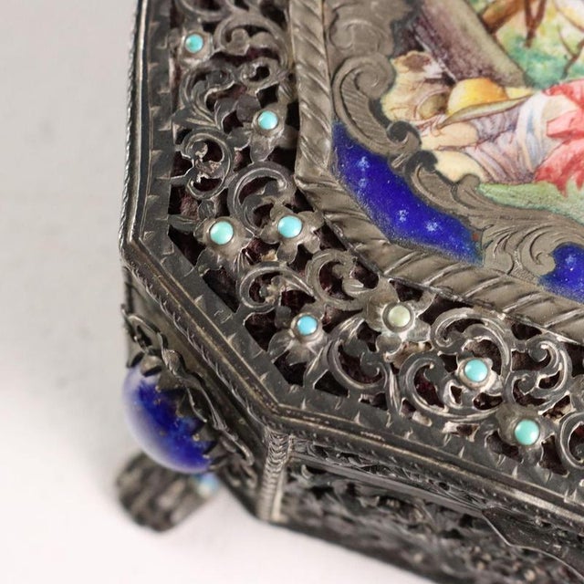Silver and Enamel Box For Sale - Image 6 of 13