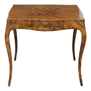 Italian Olive Wood Game Table For Sale