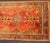 Red and Light Blue Wide Antique Turkish Oushak Gallery Runner For Sale - Image 15 of 18