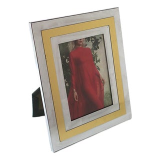 Modern Chrome Brass Picture Frame, Circa 1970s For Sale