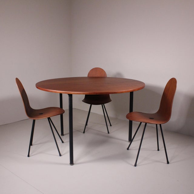 Table and Chairs by Franco Campo and Carlo Graffi, 1958, Set of 4 For Sale - Image 9 of 17