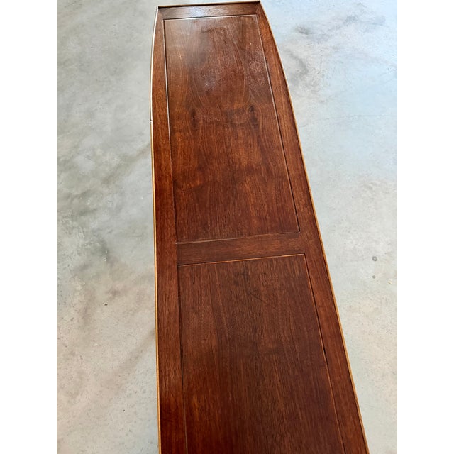 Wood Lane Copenhagen Line 72" Walnut Ash Surfboard Coffee Cocktail Table For Sale - Image 7 of 16