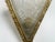 1930s 1930s French Art Deco Brass & Frosted Glass Shield Shaped Wall Sconce, a Pair For Sale - Image 5 of 14