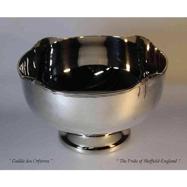 1990s New 1990s Tiffany Silver Punch Bowl With Jubilee Applied Border For Sale - Image 5 of 12