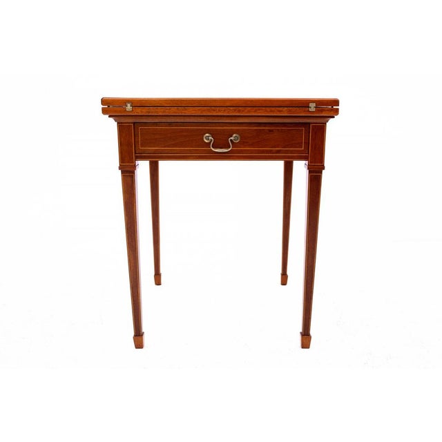Folding Game Table, Western Europe, 1890s For Sale - Image 4 of 11